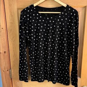 Gudrun Sjoden Black and White Polka Dot Long Sleeve Top